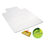 EconoMat All Day Use Chair Mat for Hard Floors, Rolled Packed, 45 x 53, Lipped, Clear
