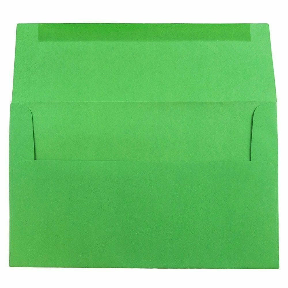 JAM Paper A10 Invitation Envelope 6" x 9 1/2", Holiday Green, 100/Pack (35633d)