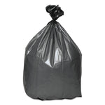 Can Liners, 60 gal, 1.55 mil, 39" x 56", Gray, 10 Bags/Roll, 5 Rolls/Carton