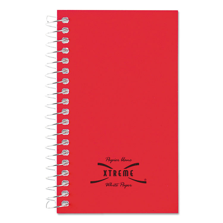 Paper Blanc Xtreme White Wirebound Memo Books, Narrow Rule, Randomly Assorted Cover Color, (60) 5 x 3 Sheets