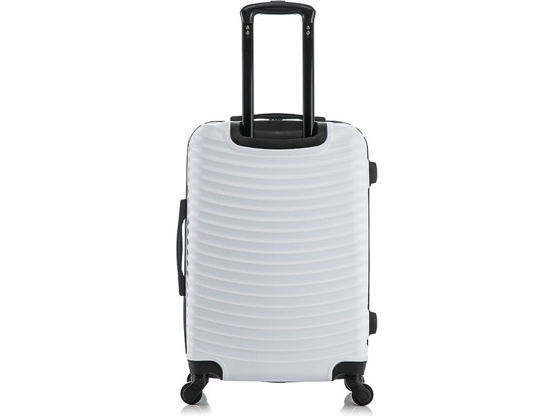 DUKAP Adly 24" Hardside Suitcase, 4-Wheeled Spinner, TSA Checkpoint Friendly, White (DKADL00M-WHI)