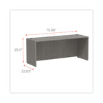 Alera Alera Valencia Series Credenza Shell, 70.88w x 23.63d x 29.5h, Gray