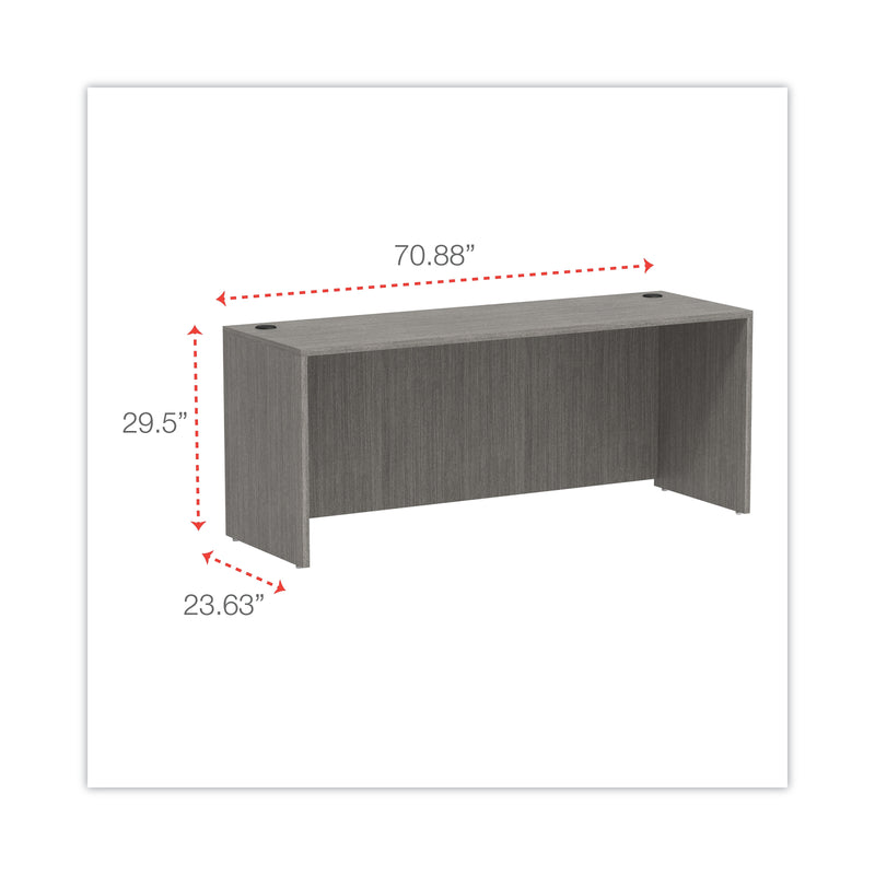 Alera Alera Valencia Series Credenza Shell, 70.88w x 23.63d x 29.5h, Gray