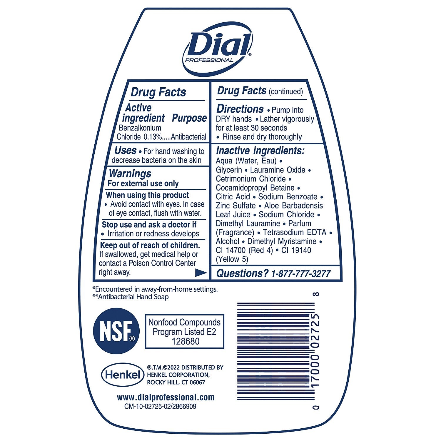 Dial Complete Antibacterial Foaming Hand Soap, Original, 7.5 Oz., 8/Carton (02936)