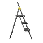 Cosco Commercial 3-Step Folding Stool, 300 lb Capacity, Gray (CSC11839GGO)