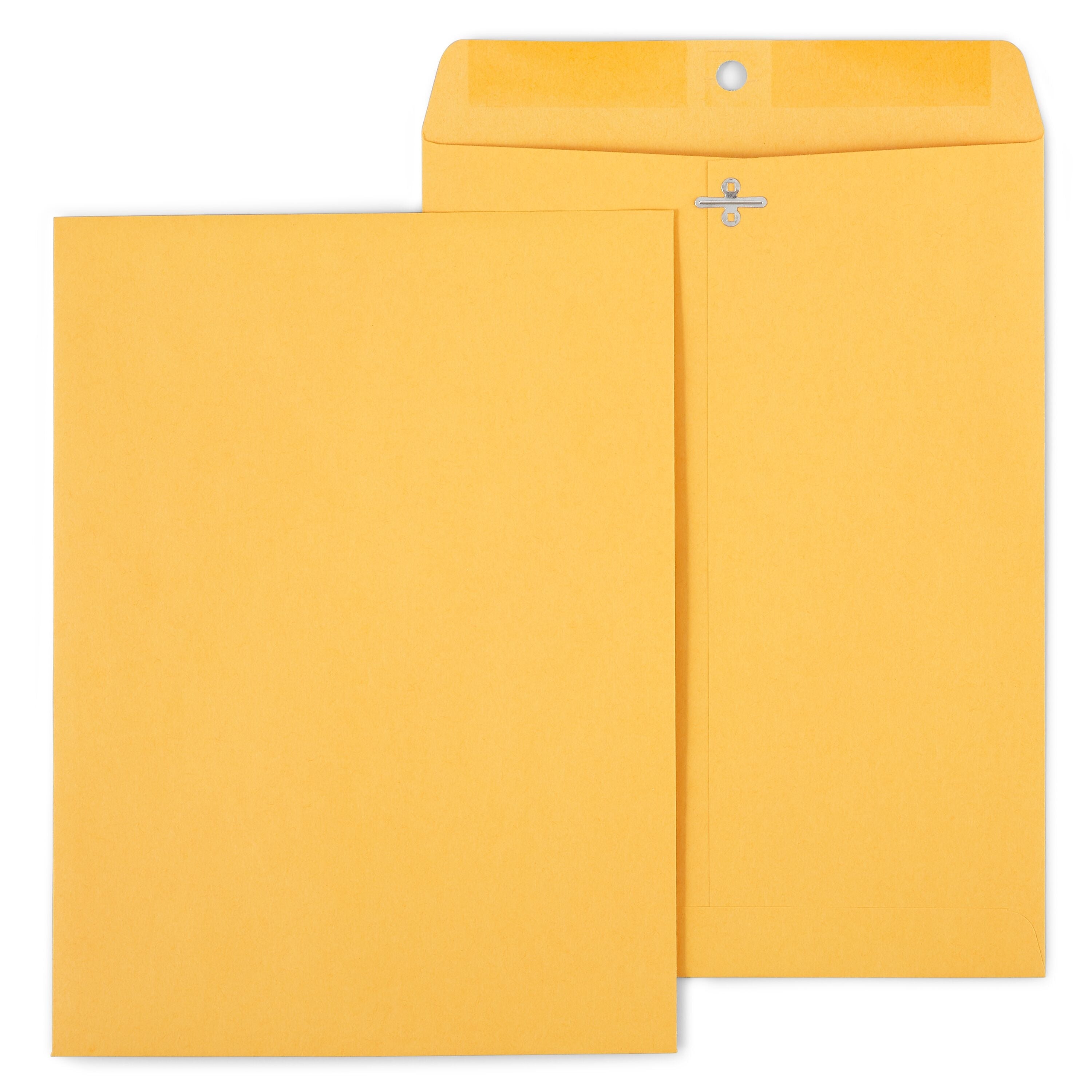 Staples Kraft Clasp & Moistenable Glue Catalog Envelopes, 9" x 12", Brown, 100/Box (ST187021-CC)