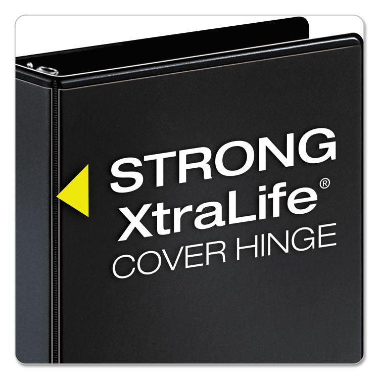 Performer Clearvue Slant-D Ring Binder, 3 Rings, 1" Capacity, 11 X 8.5, Black