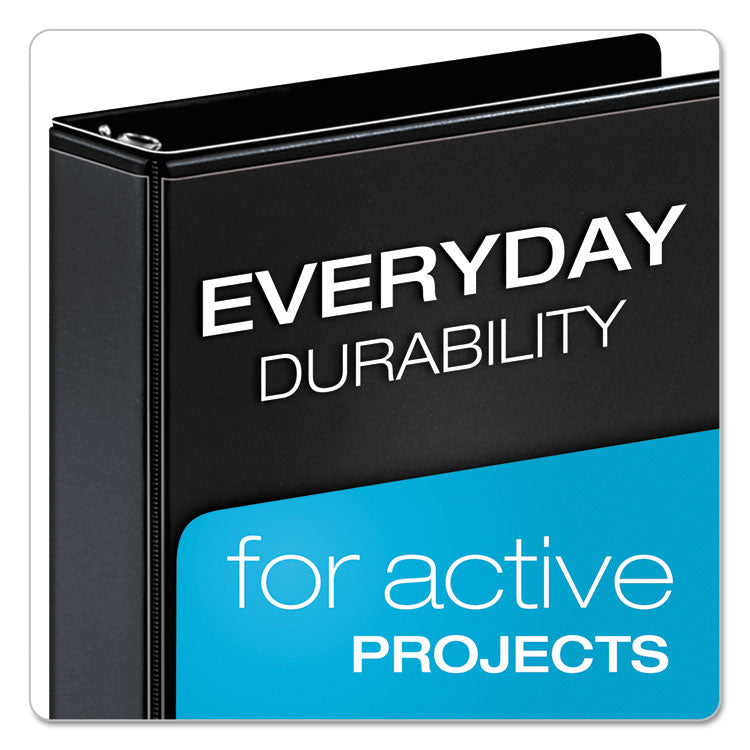Performer Clearvue Slant-D Ring Binder, 3 Rings, 2" Capacity, 11 X 8.5, Black