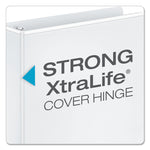 Performer Clearvue Slant-D Ring Binder, 3 Rings, 3" Capacity, 11 X 8.5, White