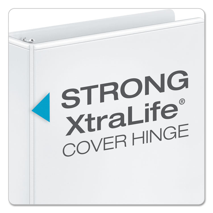 Performer Clearvue Slant-D Ring Binder, 3 Rings, 3" Capacity, 11 X 8.5, White