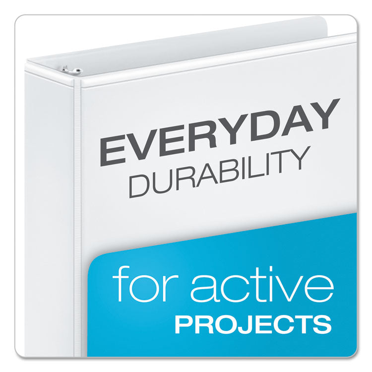 Performer Clearvue Slant-D Ring Binder, 3 Rings, 2" Capacity, 11 X 8.5, White