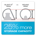 Clearvue Slant-D Ring Binder, 3 Rings, 2" Capacity, 11 X 17, White