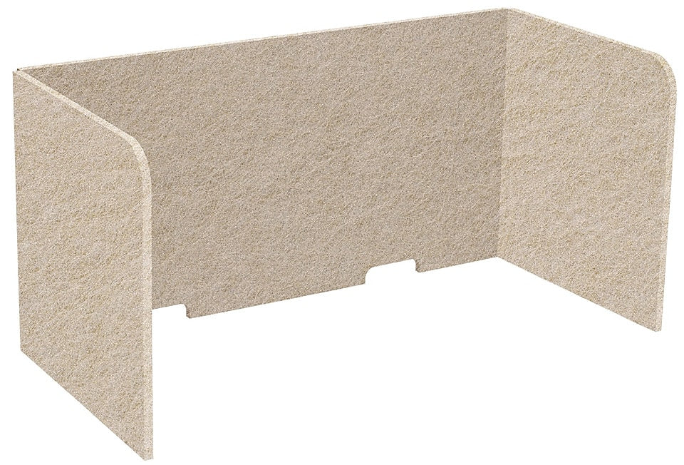 Versare SoundSorb Foldable Fabric Freestanding Privacy Panel, 24"H x 48"W, Beige (DS7826103-1)