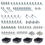 Triton Products DuraHook Kit, 79 Assorted Pegboard Hooks and 4 Bins (76983)