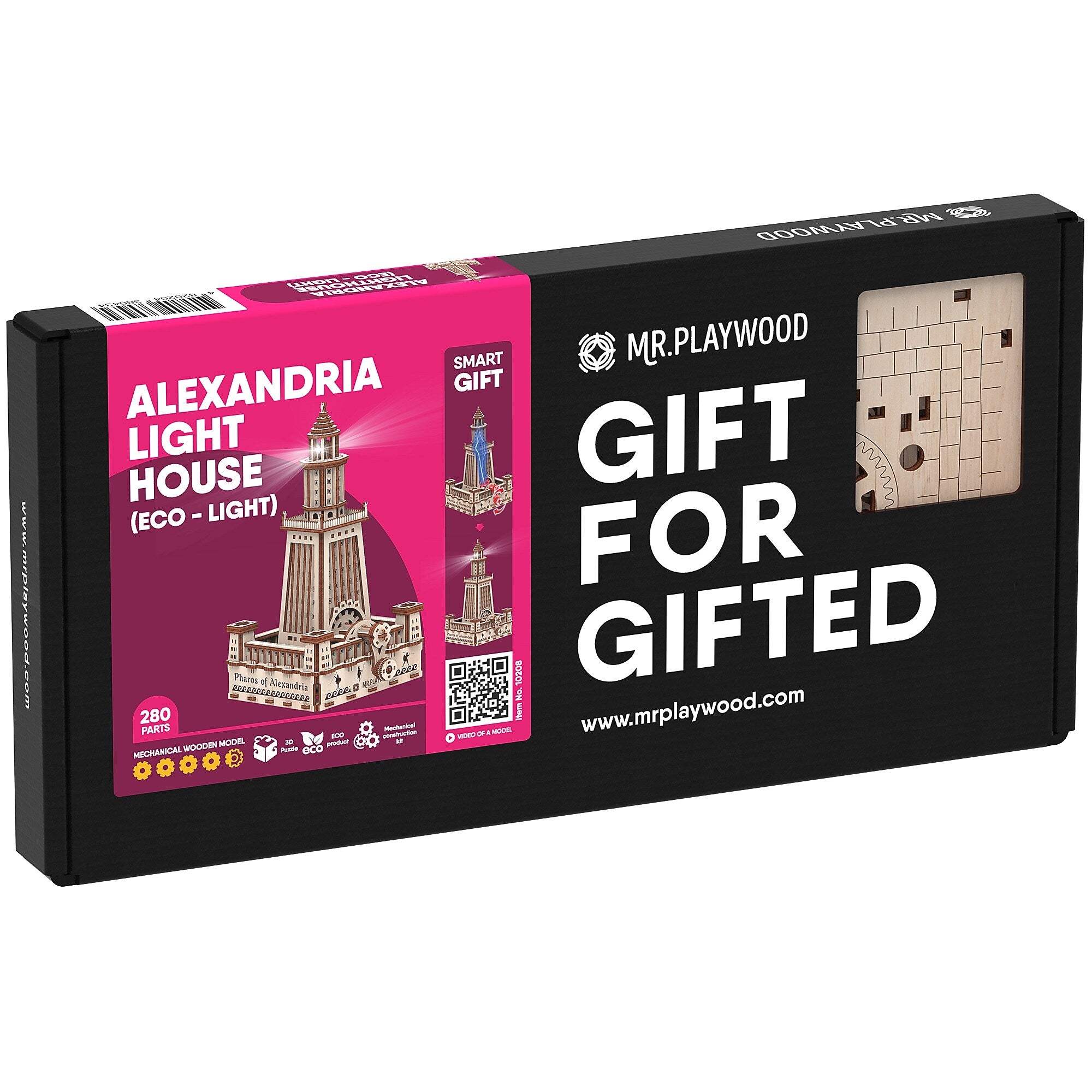 Mr.Playwood Alexandria Lighthouse Eco-light 3D Wooden STEM Model, 280 Pieces/Set (AVRAV1612301)