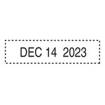 Professional Date Stamp, Self-Inking, 1.63" X 0.38", Black