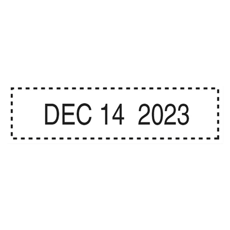 Professional Date Stamp, Self-Inking, 1.63" X 0.38", Black