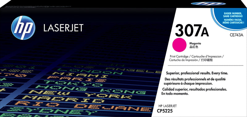 HP 307A Magenta Standard Yield Toner Cartridge, Prints Up to 7,300 Pages (CE743A)