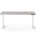 VersaDesk PowerLift 72"W Electric Rectangular Adjustable Standing Desk, Grey/White (PLSDR7230-WG-APP )
