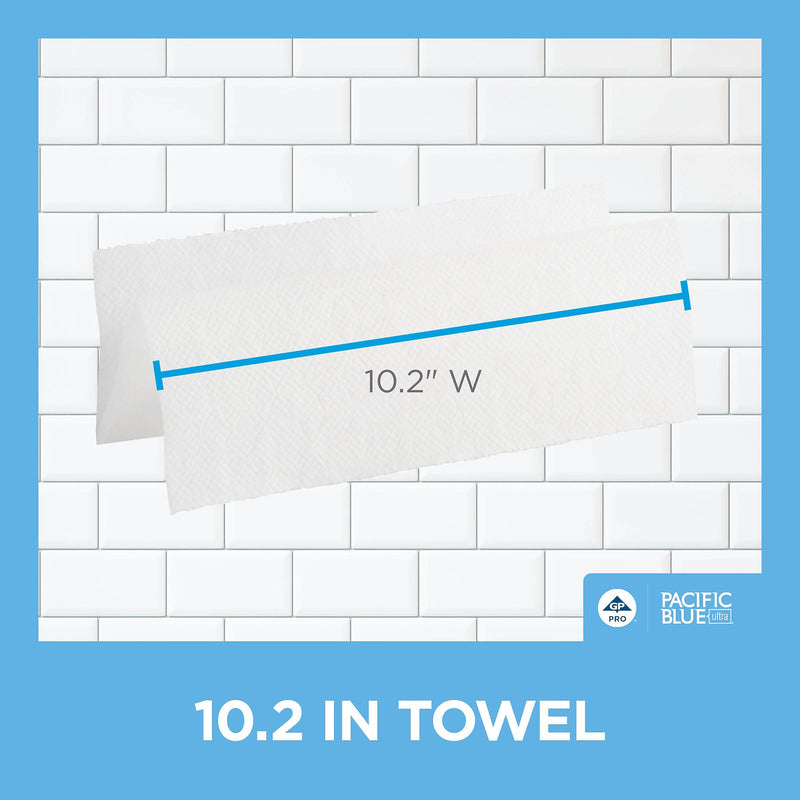 Pacific Blue Ultra Recycled C-Fold Paper Towels, 1-ply, 220 Sheets/Roll, 10 Rolls/Carton (33587)
