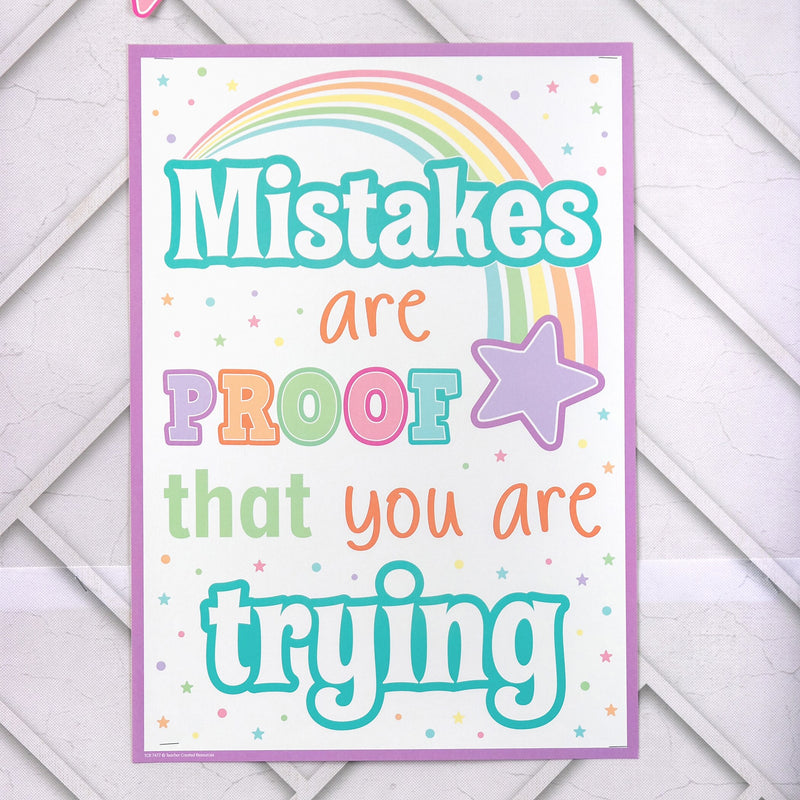 Teacher Created Resources 13.38" x 19" Pastel Pop Positive Posters, 4/Set (TCR2088703)