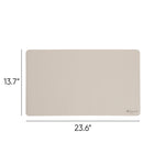 Smead Small Vegan Leather Anti-Slip Desk Pad, 23.6" x 13.7", Sandstone (SMD64836)