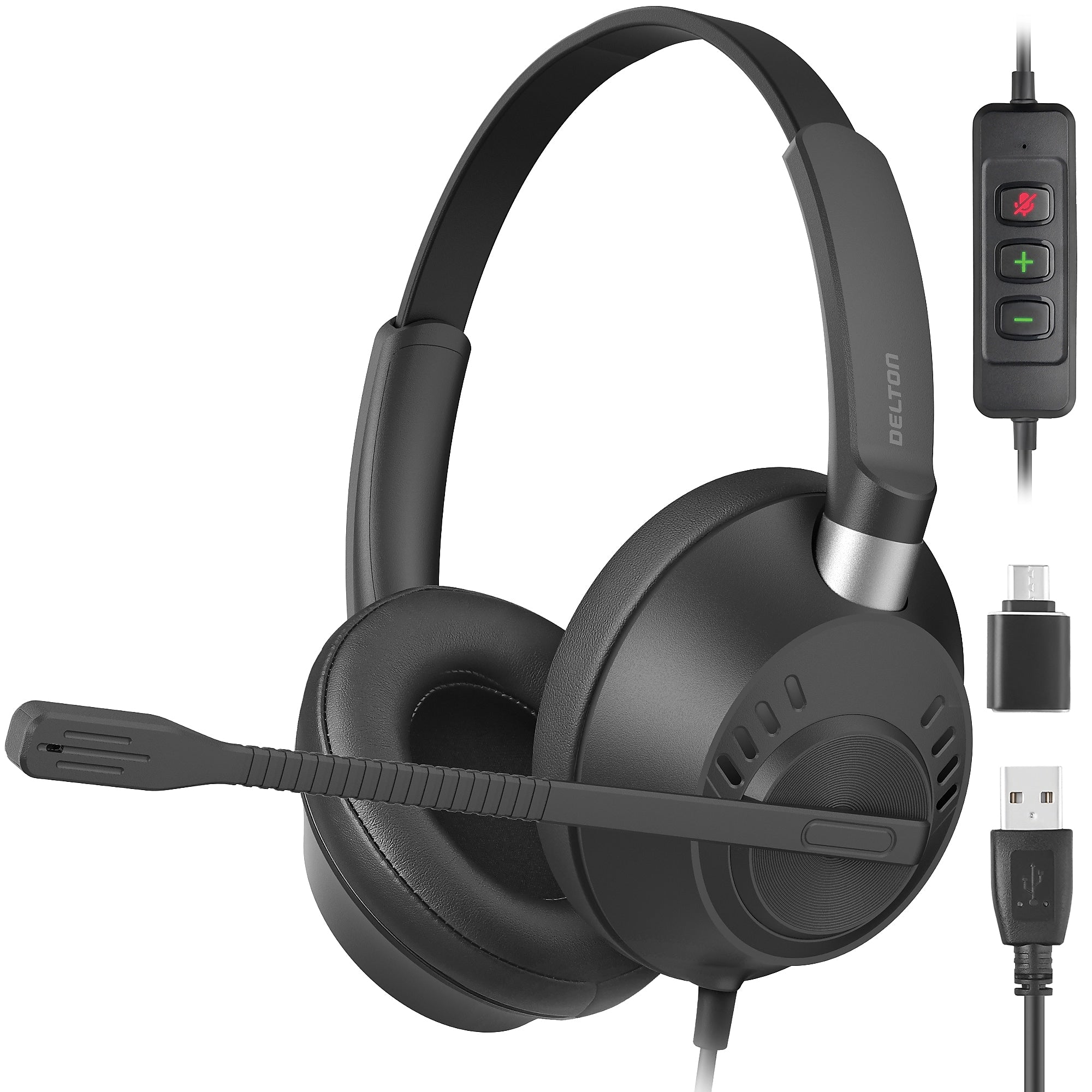 Delton 42Y Noise-Canceling Stereo Over-the-Ear Headset, USB Type-A (DWH42YAC)
