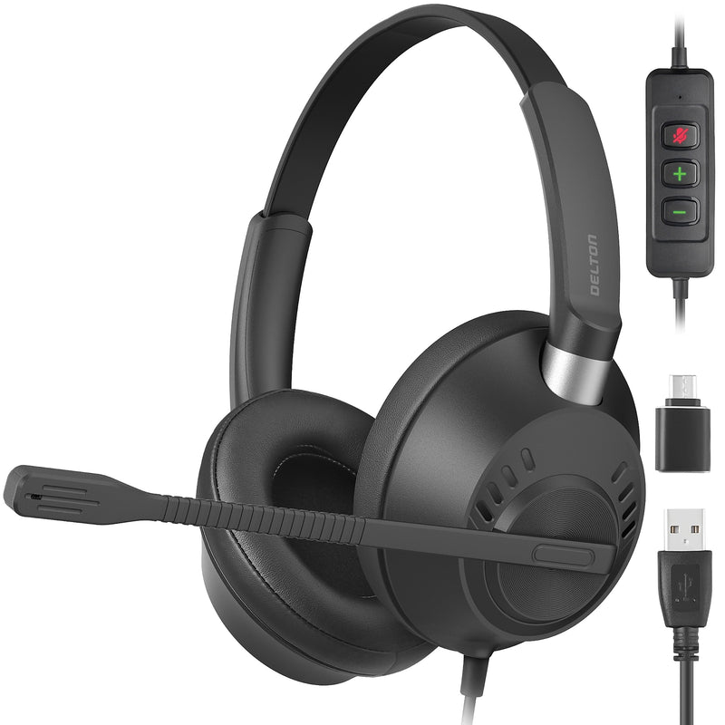 Delton 42Y Noise-Canceling Stereo Over-the-Ear Headset, USB Type-A (DWH42YAC)