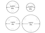 Azar Round Risers, Clear, 4-Piece Set (515307)