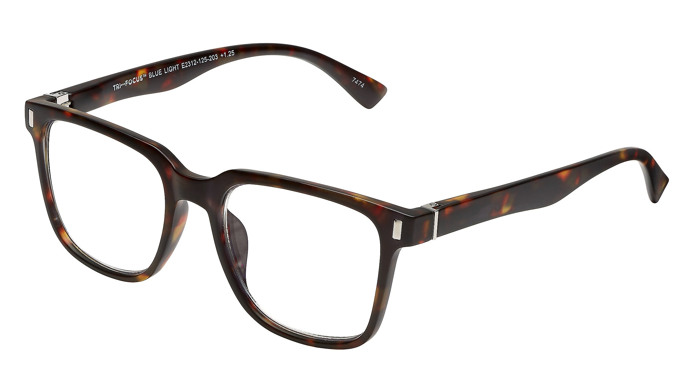 SAV Tri-focus Blue Light +1.50 Reading Glasses, Brown Tortoise (E2312)