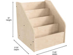 Flash Furniture Bright Beginnings 4-Section Book Display Unit, 19"H x 17.25"W x 17.25"D, Brown (MK-KE24305-GG)