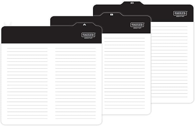 Vaultz Vinyl Record Storage Dividers, Paperboard, Black, 25/Pack (VZ00550)