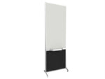 Versare ShieldWrite Level 3A Double Sided Magnetic Painted Steel Mobile Whiteboard, 2' x 6', Black (1200017)