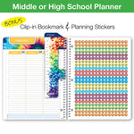2025-2026 Global Printed Products Rainbow Silhouette 8.5" x 11" Academic Weekly & Monthly Planner,  Paper Cover