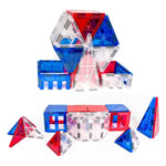 Tytan Toys Red White & Blue Magnetic Tiles & Building Blocks, 60 Pieces/Kit (ACTYT019)