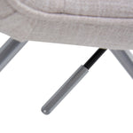 ELLE Decor Adelaide Armless Fabric Task Chair, Ivory (48214B)