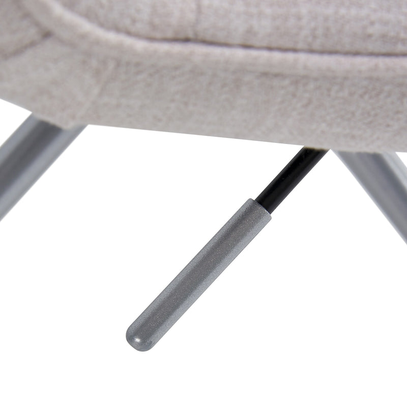 ELLE Decor Adelaide Armless Fabric Task Chair, Ivory (48214B)