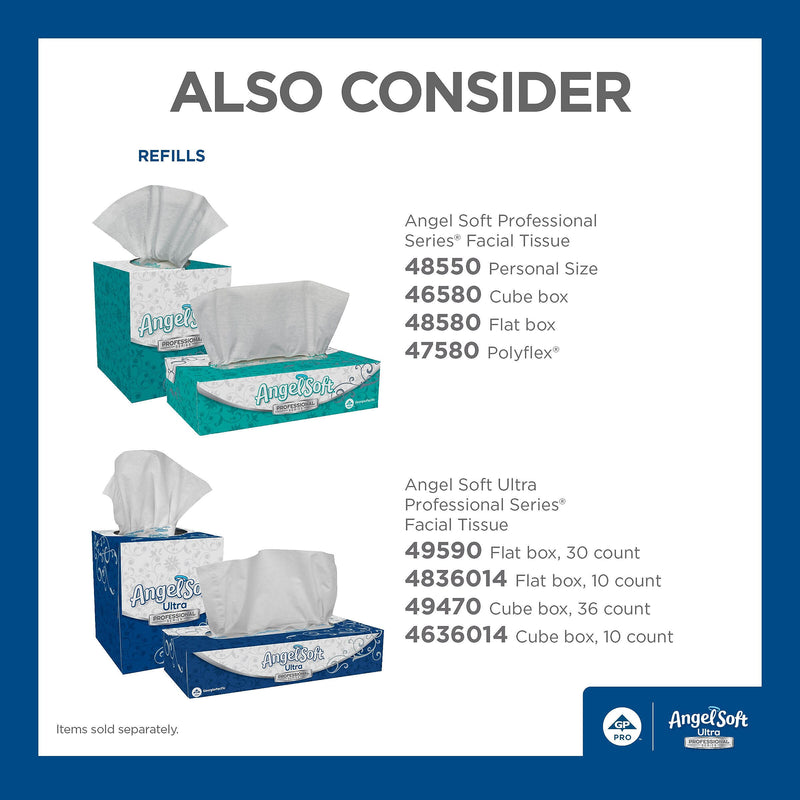 Angel Soft Ultra Professional Series Facial Tissue, 2-Ply, 126 Sheets/Box, 10 Boxes/Pack (4836014)