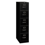 310 Series Vertical File, 5 Letter-Size File Drawers, Black, 15" X 26.5" X 60"