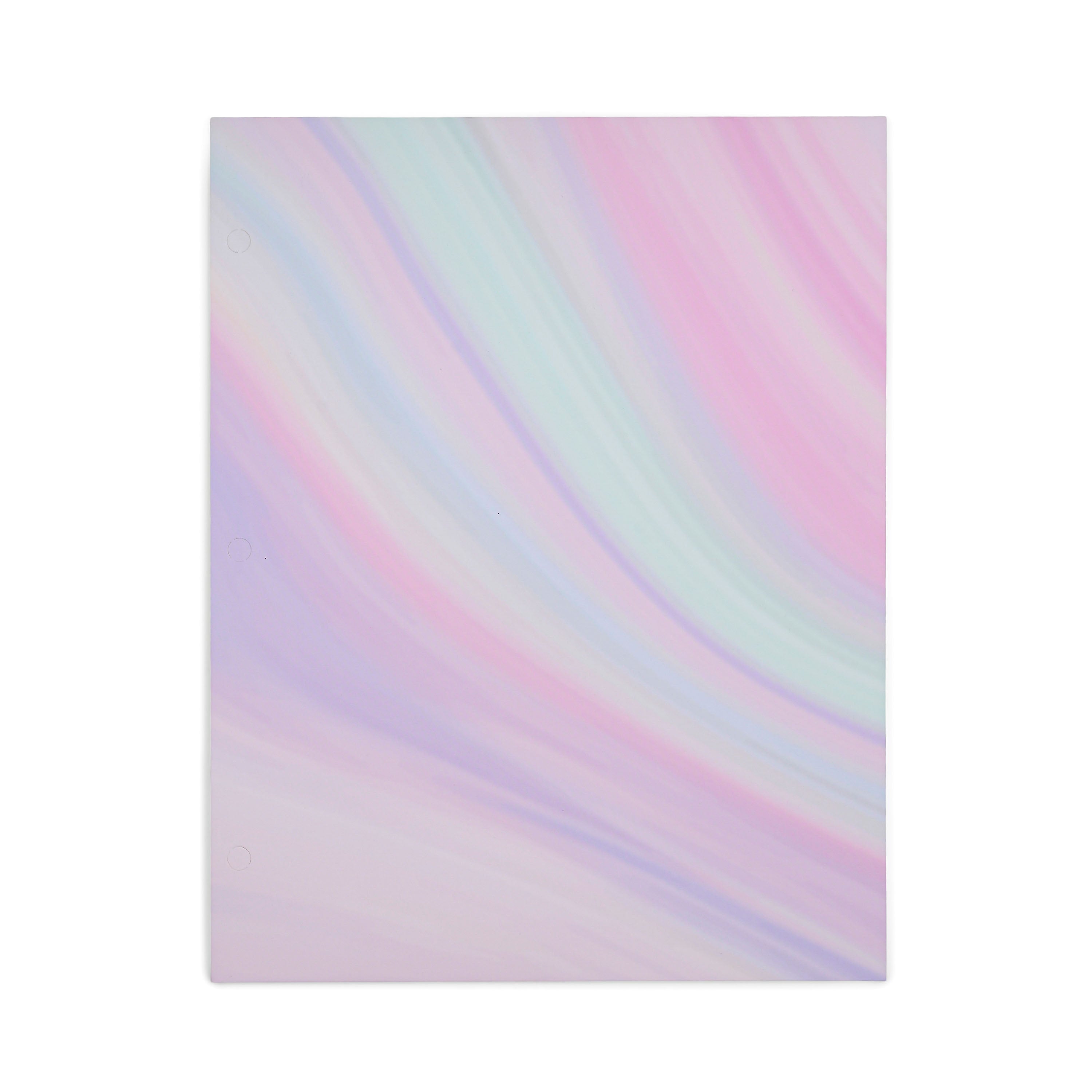 DesignWorks Ink Glossy 3-Hole Punched 2 Pocket Paper Folder, Assorted Colors (TPFA-115ST)