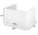 Classroom Products Foldable Cardboard Freestanding Privacy Shield, 13"H x 20"W, White, 30/Box (VB1330 WH)