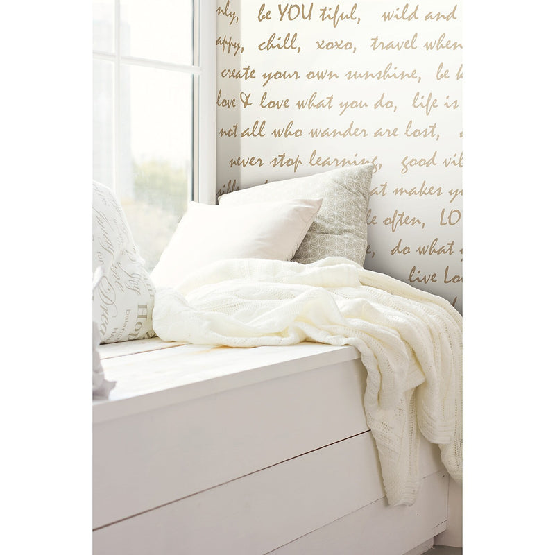 York Wallcoverings Dream Big Script Peel and Stick Wallpaper (RMK9006WP)