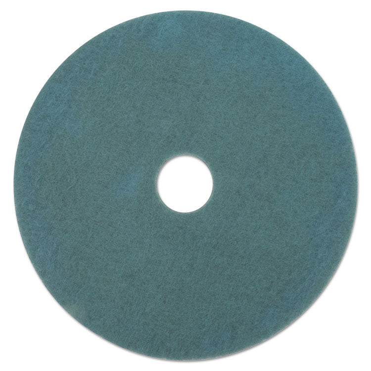 Ultra High-Speed Floor Burnishing Pads 3100, 27.25" Diameter, Aqua, 5/carton