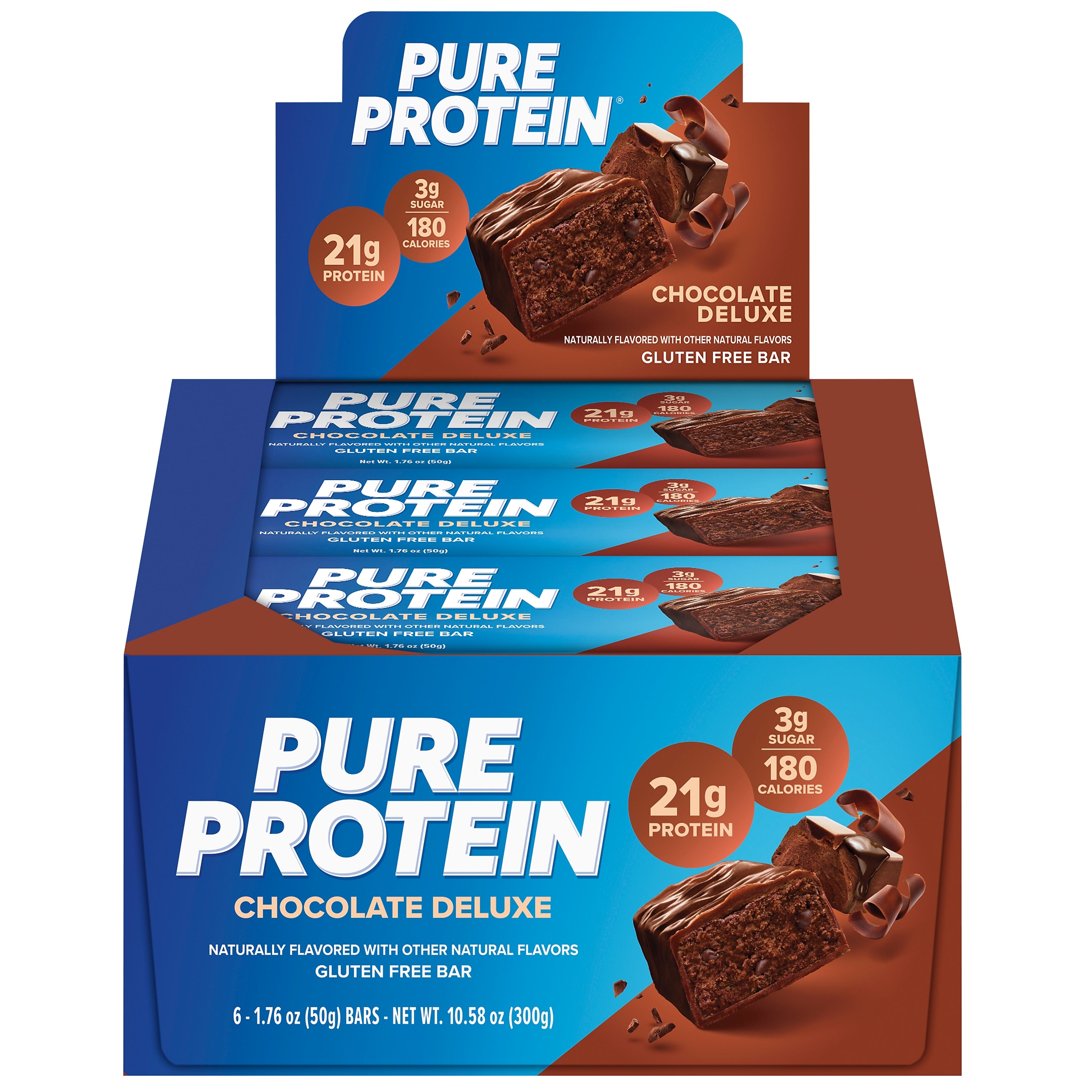 Pure Protein Gluten Free Chocolate Deluxe Protein Bar, 6 Bars/Box (NRN13809)