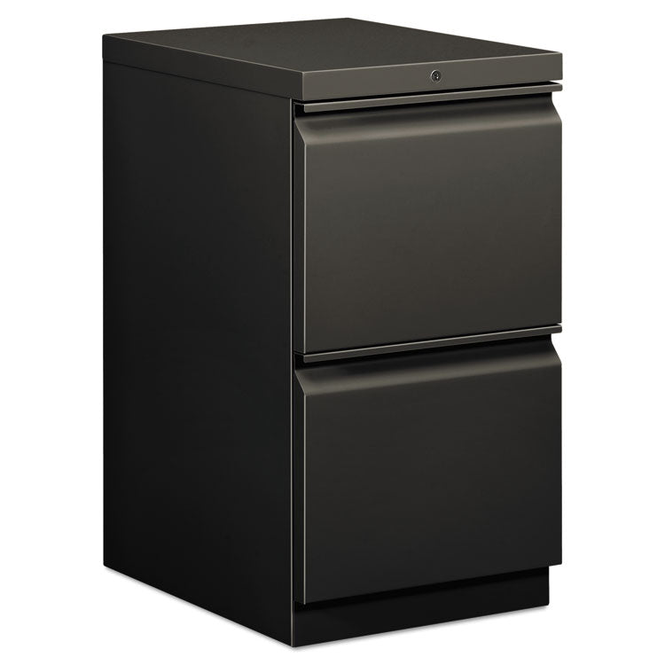Brigade Mobile Pedestal, Left Or Right, 2 Letter-Size File Drawers, Charcoal, 15" X 19.88" X 28"