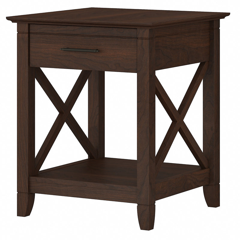 Bush Furniture Key West 20" x 20" End Table, Bing Cherry (KWT120BC-03)