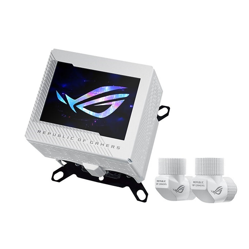 Asus ROG RYUJIN 120mm Fluid Shield Bearing Liquid Cooling Systems with RGB Lighting (ROG RYUJIN III WB WHT)