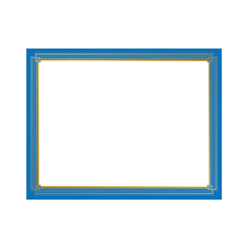 Royal Consumer Elegant Blue Gold Foil Certificate Paper, Blue/Gold, 15/Pack (GEO49949)