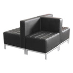 Alera QUB Series Armless L Sectional, Center Seat, 26.38" x 26.38" x 30.5", Black