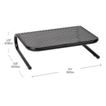 Mind Reader Ventilated Monitor Stand, Holds up to 44 lbs., Metal, Black, 2/Pack (2METMONST-BLK)